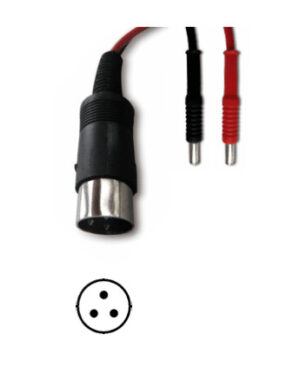 Facial Galvanic Lead 3 Pin Din (4mm Red & Black)